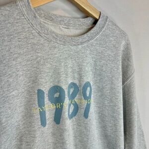 Taylor Swift Spotify Fans First Heather Gray 1989 Crewneck